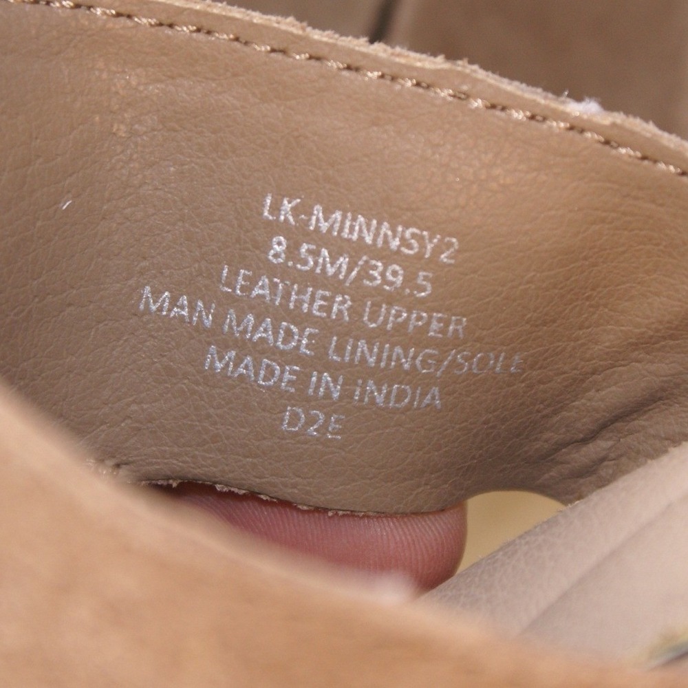 Lucky Brand Minnsy2 Tan Brown Suede Leather Cutout d'Orsay Booties Womens 8.5M - Picture 7 of 11